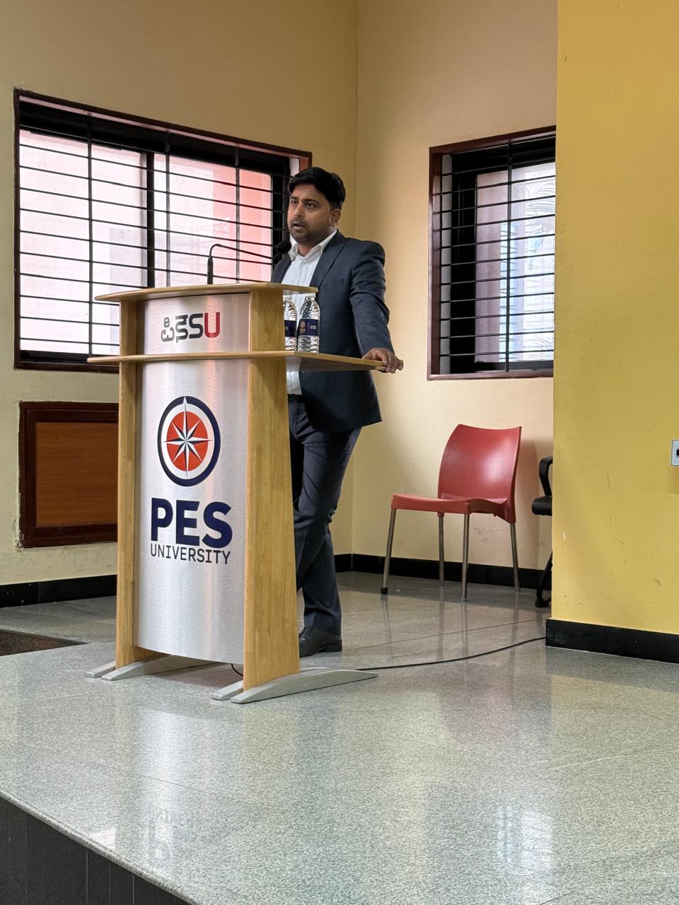 Ankit Kaushik Speaking at PES University